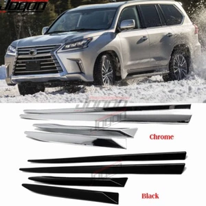Black Side Door Body Molding Strips Protector For Lexus LX570 2016 2017 18-2020 - Picture 1 of 9