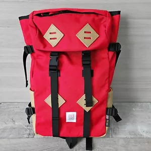Topo Designs Colorado 22L Zaino da Arrampicata Cordura Vintage Escursionismo Viaggio Rosso - Foto 1 di 22