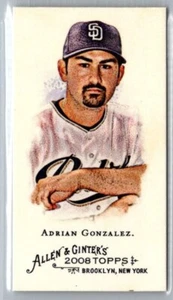 2008 TOPPS ALLEN & GINTER'S BASEBALL MINI 14 ADRIAN GONZALEZ PADRES - Picture 1 of 2