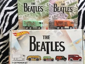 Hot Wheels The Beatles 5 CAR PREMIUM SET+(two More Hiway Hauler Premium Set) - Picture 1 of 10