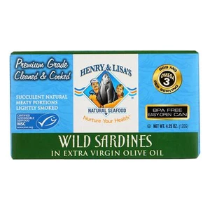 Henry & Lisa's - Seafood Wild Sardines In EVoo- Case Of 12 - 4.25 Oz. - Picture 1 of 3