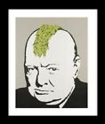 WINSTON CHURCHILL Mohican  PUNK retro Vintage style Framed Poster  Print 