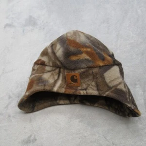 Carhartt Hat Unisex One Size Ear Flaps Brown Camouflage Fleece Hunting Outdoor - Picture 1 of 9