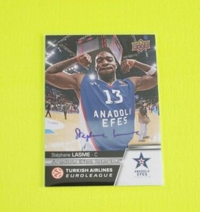 2015-16 Upper Deck Turkish Airlines Euroleague Autographs #E74 Stephane Lasme