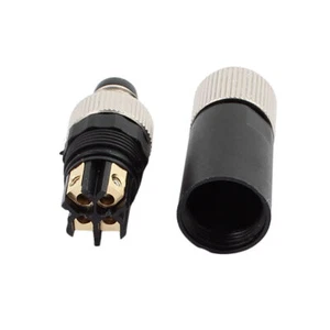 15Pcs M8Z4J04 AC250V 4A IP67 Waterproof M8 Thread Diameter M/F Connector 47x12mm - Picture 1 of 5