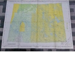 Vtg Michikamau Lake Canada World Aeronautical Chart 1947 (179) Map Decor 29x22 - Picture 1 of 11