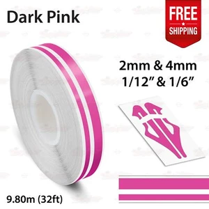 1/2" 12mm Twin Lines Roll PIN STRIPE Car Trim Body Line TAPE Decal Vinyl Sticker - Picture 1 of 51