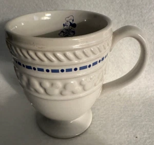 Disney Gourmet Mickey Sockel Kaffeebecher / Tasse 8oz weiß und blau - Bild 1 von 6