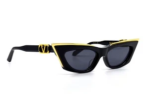 NEU Valentino V Goldcut I VLS113 schwarz gold Cat Eye Sonnenbrille 100 % authentisch - Bild 1 von 18