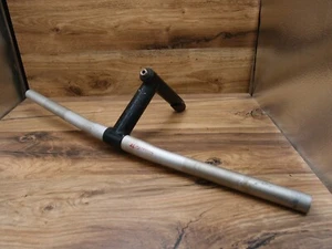 alloy flat handlebar EXT from Giant bike by Premetec + quill stem CRMO ALICO - Picture 1 of 24