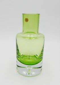 Krosno Polonia Vidrio Verde Jarra Caída Burbuja Controlada Sin Vidrio para Beber - Imagen 1 de 11