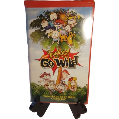 Rugrats Go Wild VHS Nickelodeon 2003 Orange Clamshell & Tape - Image 1 of 4