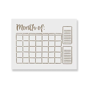 Calendar Stencil - Durable & Reusable Mylar Stencils - Picture 1 of 5