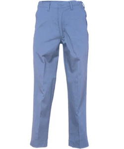 Men's Work Pants Postman Blue 100% Cotton Flex Waist Industrial REED Uniform - Picture 1 of 1