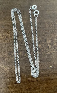 Neu 925 Sterlingsilber kleine kleine Rolo runde Gliederkette Halskette 16" - Bild 1 von 7