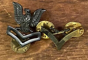 Vintage Krew Perched Eagle Military Pin With A Chevron Pin Included - Picture 1 of 7