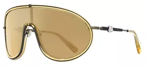 Authentic MONCLER Vangarde ML0222 57L Brown Bronze Shield Sunglasses (56-1) - Picture 1 of 9