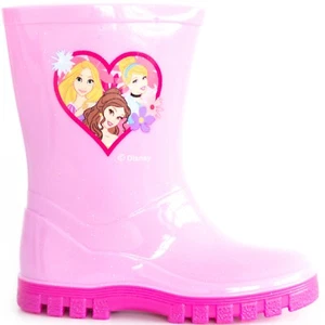KIDS CHILDRENS GIRLS RAINBOW RUBBER WATERPROOF RAIN WELLIES WELLINGTON BOOTS SZ - Picture 1 of 1