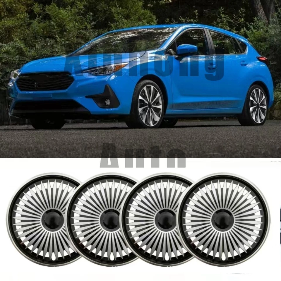 4X 15" Hubcaps Wheel Cover Snap On Hub Caps Steel Rim Wheel For Subaru Impreza Foto 1 de 4