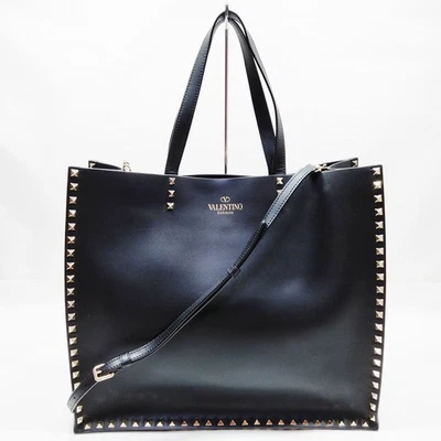 NO TARIFF Valentino Garavani Tote Bag Black Leather 2886280 - Image 1 of 4