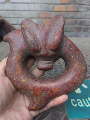 Antigua China, dragón de jade dinastía Shang de 14 cm Foto 1 de 4