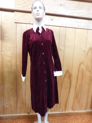 Винтажное бордовое бархатное платье JOHN MEYER на талию 35 дюймов - Изображение 1 из 4