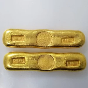 1 Stück Chinesisches Sammlerstück Goldbarren und Goldbarren Handarbeit - Bild 1 von 6