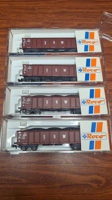Roco 4 wagons tombereaux EAOS sncf, idem Arnold, Fleischmann, Piko Foto 1 de 4