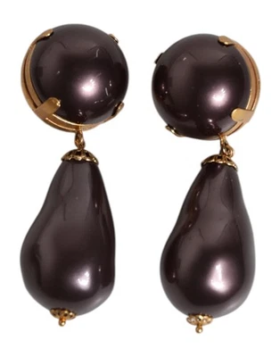 Dolce & Gabbana Oro Latón Negro Perla Clip en Joyería Colgante Para Mujer Foto 1 de 4