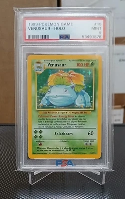 VENUSAUR 1999 Pokémon Base Unlimited Holo 15/102 - PSA 9 - Image 1 of 2