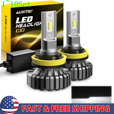 H11 LED Headlight Bulbs Fog Low Beam Conversion 6500K White Lamp B3 1-10Set - Image 1 of 4