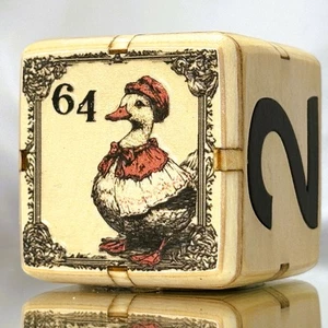 Dapper Duck - Vintage Game Elegance - Backgammon Doubling Cube 36mm - Picture 1 of 9