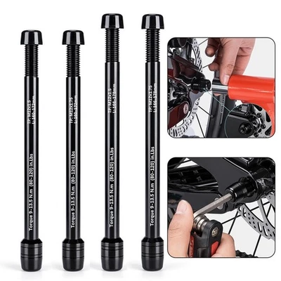 1pc Black Trainer Thru Axle Skewer 12x142-148mm P1.5/P1.75 Bicycle Indoor Sports - Image 1 of 4