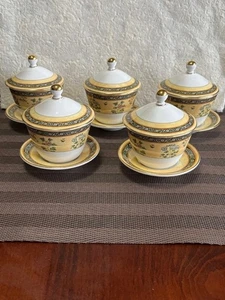 Wedgwood "Indien" Chinesische Teetasse mit Deckel & Untertasse 5-teiliges Set - Großpackung - Bild 1 von 8