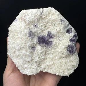 Fluorite cubica viola 10,5 cm/440 grammi dalla miniera di Shangbao, Cina #115 - Foto 1 di 8