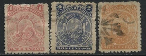 Bolivia 1893 1, 2, and 10 centavos used - Picture 1 of 1