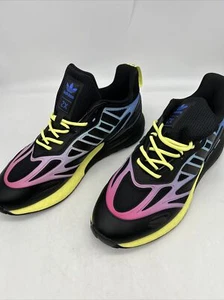 Adidas ZX 2K Boost 2.0 Men’s Running Shoes GY8283 Blk/Blue/Yellow/Pink Sz 9 - Picture 1 of 19