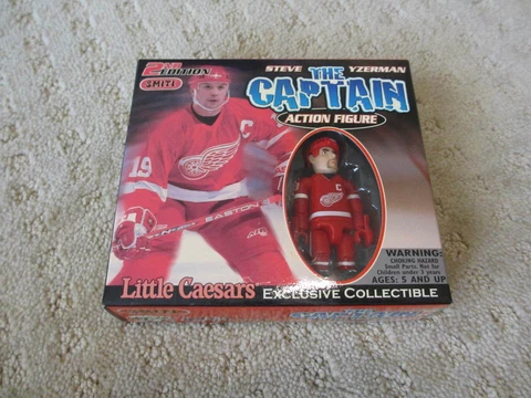 Steve Yzerman The Captain Action Figure,Detroit Red Wings Hockey,Little Caesars Cover