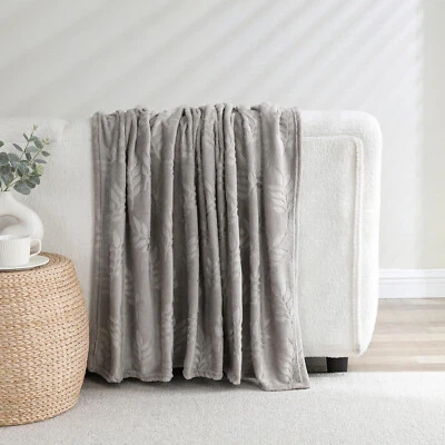 Kate Aurora Ultra Soft & Plush Hypoallergenic Floral Accent Fleece Throw Blanket - Image 1 of 4