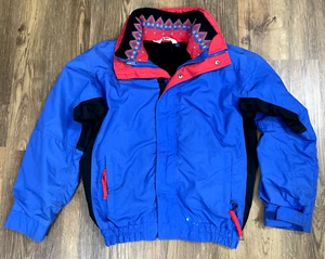 Vintage Columbia Bugaboo Jacket 2 in 1 Blue Red Youth Large 16/18 - Picture 1 of 18