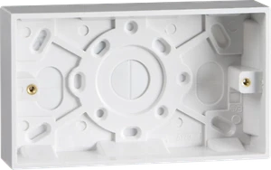 2 Gang 25mm Double Surface Mounting Pattress Box For Switches and Sockets - Picture 1 of 1