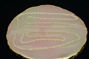 24" 925 Sterling Silver Cable Chain Necklace -continuous no clasp 2mm 4.4 grams - Picture 1 of 4