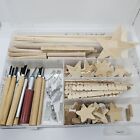 New ListingWood Carving Razor Blade Tool Set MiSc Lot Woodworking Pieces Crafts Stars