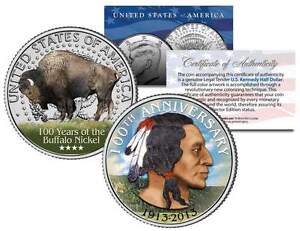 2013 Buffalo Nickel's 100th Anniversary (1913-2013) JFK US Mint Half Dollar Coin