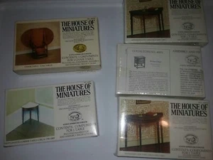 The House of Miniatures Wooden Dollhouse Furniture Kits 3 NIB VINTAGE Lot of 5 - Picture 1 of 6