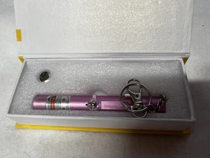 Renegade Laser Green Key Chain USB Charging Laser Pointer In A Pink Housing. - Picture 1 of 11