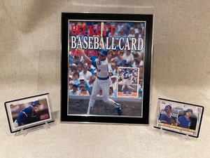 MARK GRACE CUBS SET-Framed 8x10 photo print-'88 Fleer RC 641-'92 Upper Deck 143 - Picture 1 of 7