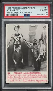 1965 DONRUSS FREDDIE & THE DREAMERS AT FAIR WITH 'MISS LIBERTY' CANADA #44 PSA 6 - Picture 1 of 2