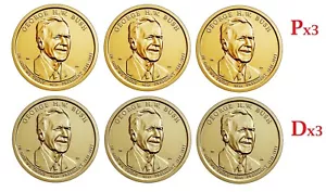 6-Coin (3x P & D pairs) 2020 President George H.W. Bush Presidential Dollar $1 - Picture 1 of 2