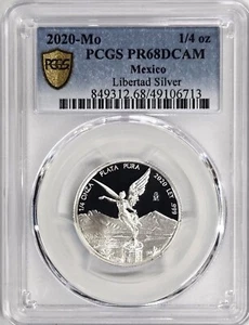 2020 Mexico Libertad PP 1/4 Oz. Silbermünze - PCGS PR68 Ultra Cameo - Bild 1 von 2